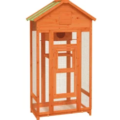 VIDAXL - Maison à oiseaux marron 91,5x53x170 cm bois massif de pin