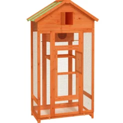 VIDAXL - Maison à oiseaux marron 91,5x53x170 cm bois massif de pin