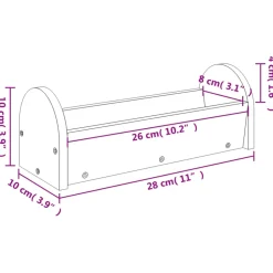 VIDAXL - Mangeoire à foin pour lapins 28x10x10 cm bois massif de sapin