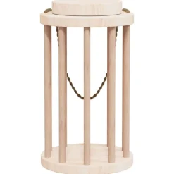 VIDAXL - Mangeoire à foin pour lapins ø15x25,5 cm bois massif de sapin