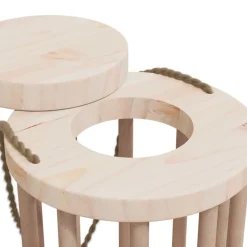 VIDAXL - Mangeoire à foin pour lapins ø15x25,5 cm bois massif de sapin