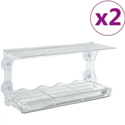 VIDAXL - Mangeoires à oiseaux de fenêtre 2 pcs acrylique 30x12x15 cm