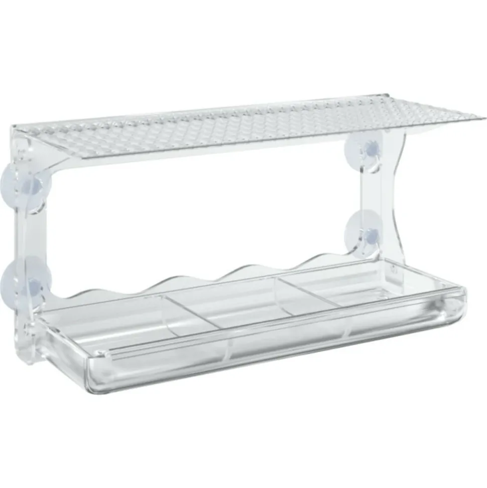 VIDAXL - Mangeoires à oiseaux de fenêtre 2 pcs acrylique 30x12x15 cm