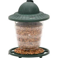 VIDAXL - Mangeoires pour oiseaux 3 pcs vert foncé 13x13x17 cm