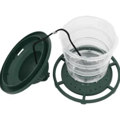 VIDAXL - Mangeoires pour oiseaux 3 pcs vert foncé 13x13x17 cm