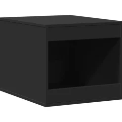 VIDAXL - Meuble de bac à litière pour chat noir bois d'ingénierie