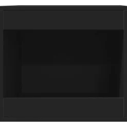 VIDAXL - Meuble de bac à litière pour chat noir bois d'ingénierie