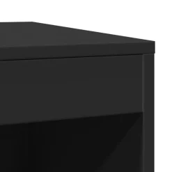 VIDAXL - Meuble de bac à litière pour chat noir bois d'ingénierie