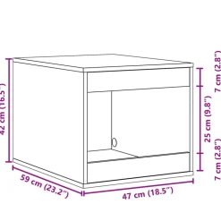 VIDAXL - Meuble de bac à litière pour chat noir bois d'ingénierie