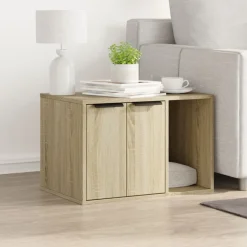 VIDAXL - Meuble de bac à litière pour chat chêne sonoma bois ingénierie