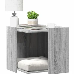 VIDAXL - Meuble de bac à litière pour chat sonoma gris bois d'ingénierie