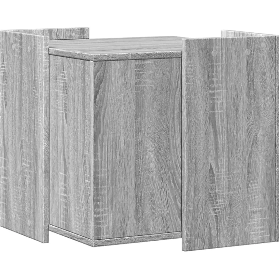 VIDAXL - Meuble de bac à litière pour chat sonoma gris bois d'ingénierie