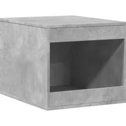 VIDAXL - Meuble de bac à litière pour chat gris béton bois d'ingénierie