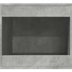 VIDAXL - Meuble de bac à litière pour chat gris béton bois d'ingénierie