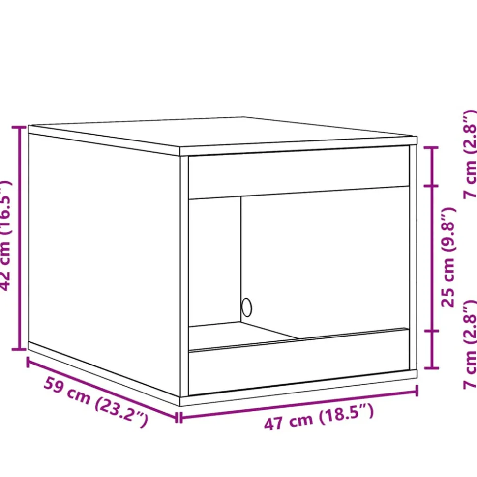 VIDAXL - Meuble de bac à litière pour chat gris béton bois d'ingénierie