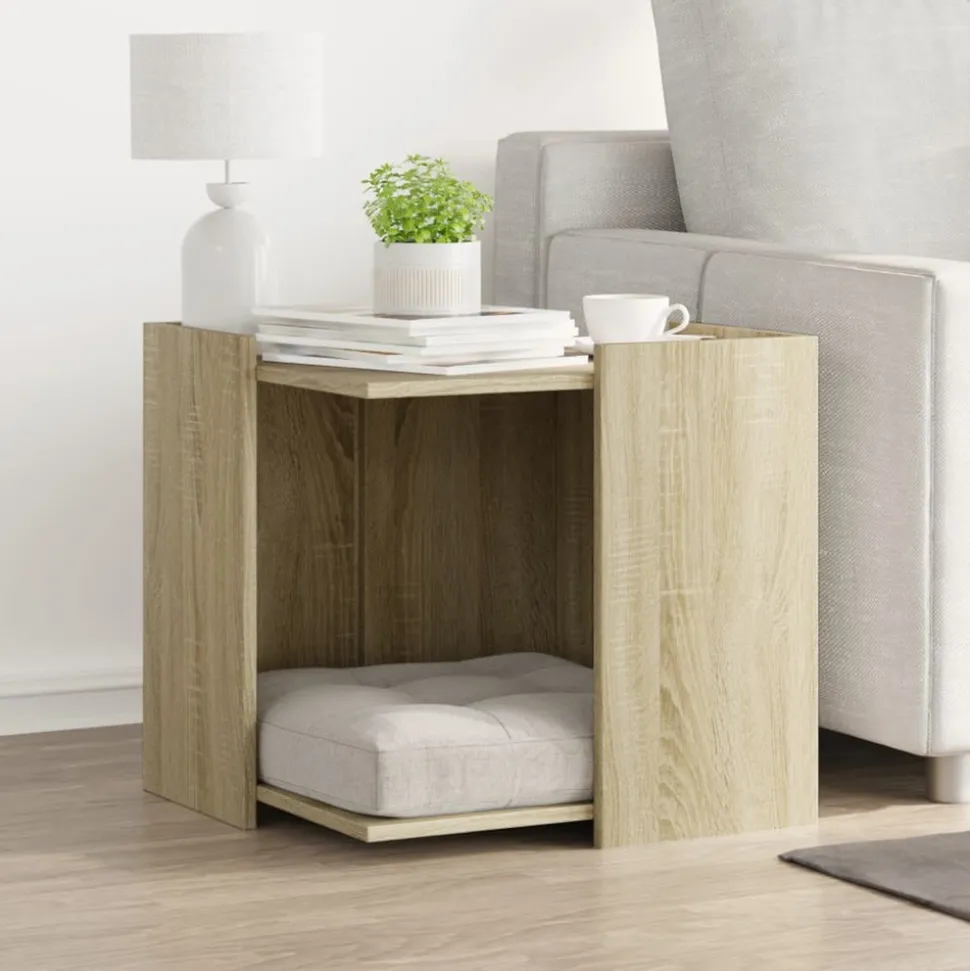 VIDAXL - Meuble de bac à litière pour chat chêne sonoma bois ingénierie