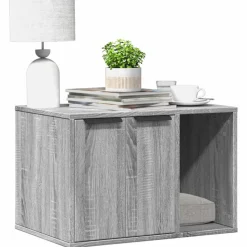 VIDAXL - Meuble de bac à litière pour chat sonoma gris bois d'ingénierie