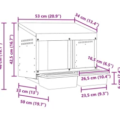 VIDAXL - Nichoir à poules 2 compartiments, fixation murale, acier galvanisé