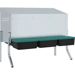 VIDAXL - Nichoir à poules3 compartiments avec pieds en acier galvanisé