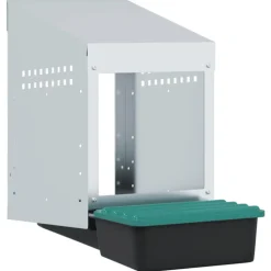 VIDAXL - Nichoir à poules1 compartiment, fixation murale, acier galvanisé