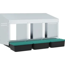 VIDAXL - Nichoir à poules3 compartiments, fixation murale, acier galvanisé