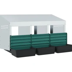 VIDAXL - Nichoir à poules3 compartiments, fixation murale, acier galvanisé