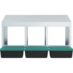 VIDAXL - Nichoir à poules3 compartiments, fixation murale, acier galvanisé