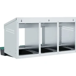 VIDAXL - Nichoir à poules3 compartiments, fixation murale, acier galvanisé