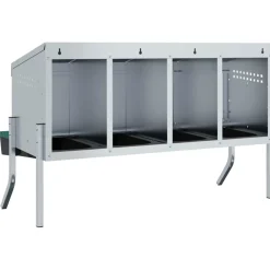 VIDAXL - Nichoir à poules4 compartiments avec pieds en acier galvanisé