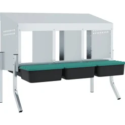 VIDAXL - Nichoir à poules3 compartiments avec pieds en acier galvanisé