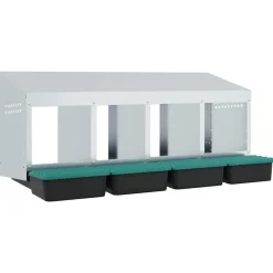 VIDAXL - Nichoir à poules4 compartiments, fixation murale, acier galvanisé