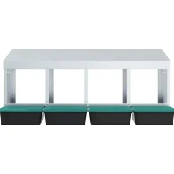 VIDAXL - Nichoir à poules4 compartiments, fixation murale, acier galvanisé