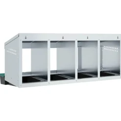 VIDAXL - Nichoir à poules4 compartiments, fixation murale, acier galvanisé