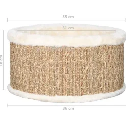 VIDAXL - Panier pour chat rond 36 cm herbiers marins