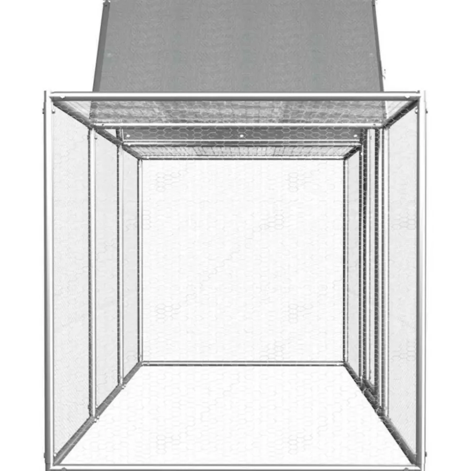 VIDAXL - Poulailler 3 x 1 x 1,5 m acier galvanisé