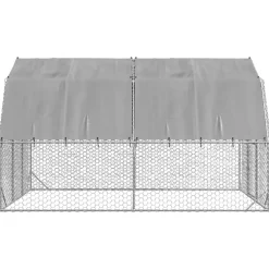 VIDAXL - Poulailler avec toit 2,5x4x2,25 m acier galvanisé