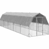 VIDAXL - Poulailler avec toit 2,5x10x2,25 m acier galvanisé
