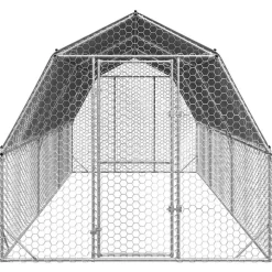 VIDAXL - Poulailler avec toit 2,5x6x2,25 m acier galvanisé