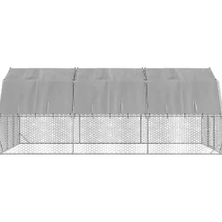 VIDAXL - Poulailler avec toit 2,5x6x2,25 m acier galvanisé