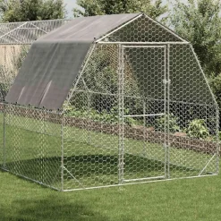 VIDAXL - Poulailler avec toit 2,5x12x2,25 m acier galvanisé