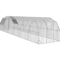 VIDAXL - Poulailler avec toit 2,5x12x2,25 m acier galvanisé