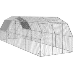 VIDAXL - Poulailler avec toit 2,5x8x2,25 m acier galvanisé