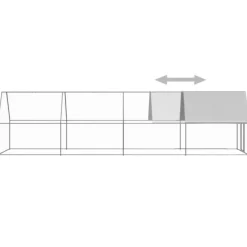 VIDAXL - Poulailler d extérieur 2x8x2 m acier galvanisé