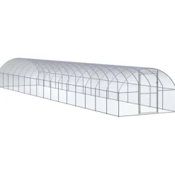 VIDAXL - Poulailler d extérieur 3x16x2 m acier galvanisé