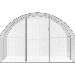 VIDAXL - Poulailler d extérieur 3x2x2 m acier galvanisé