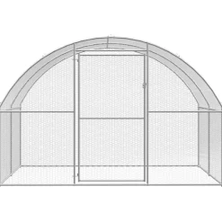 VIDAXL - Poulailler d extérieur 3x16x2 m acier galvanisé