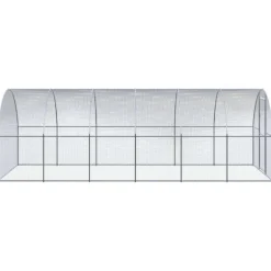 VIDAXL - Poulailler d extérieur 3x6x2 m acier galvanisé