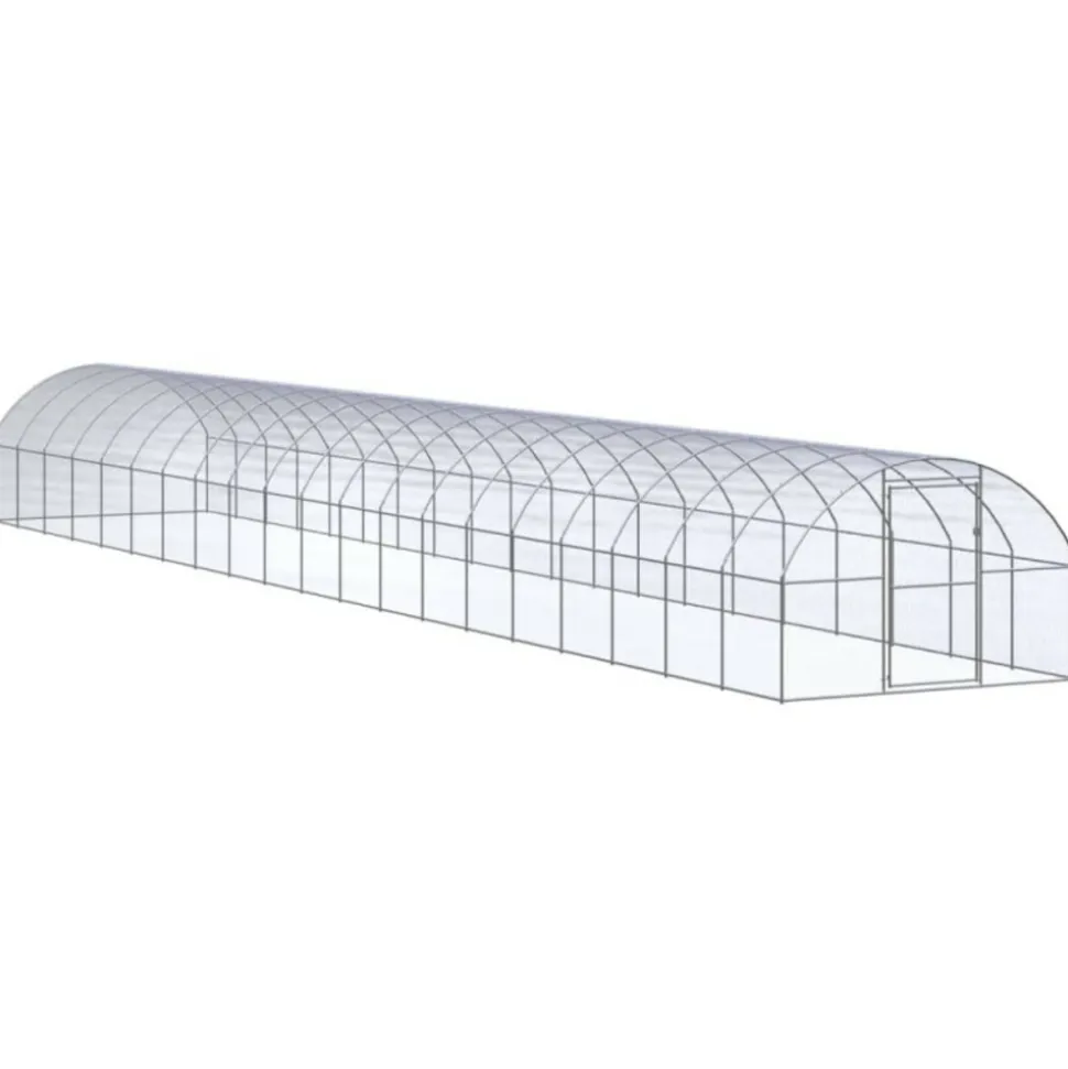 VIDAXL - Poulailler d extérieur 3x20x2 m acier galvanisé