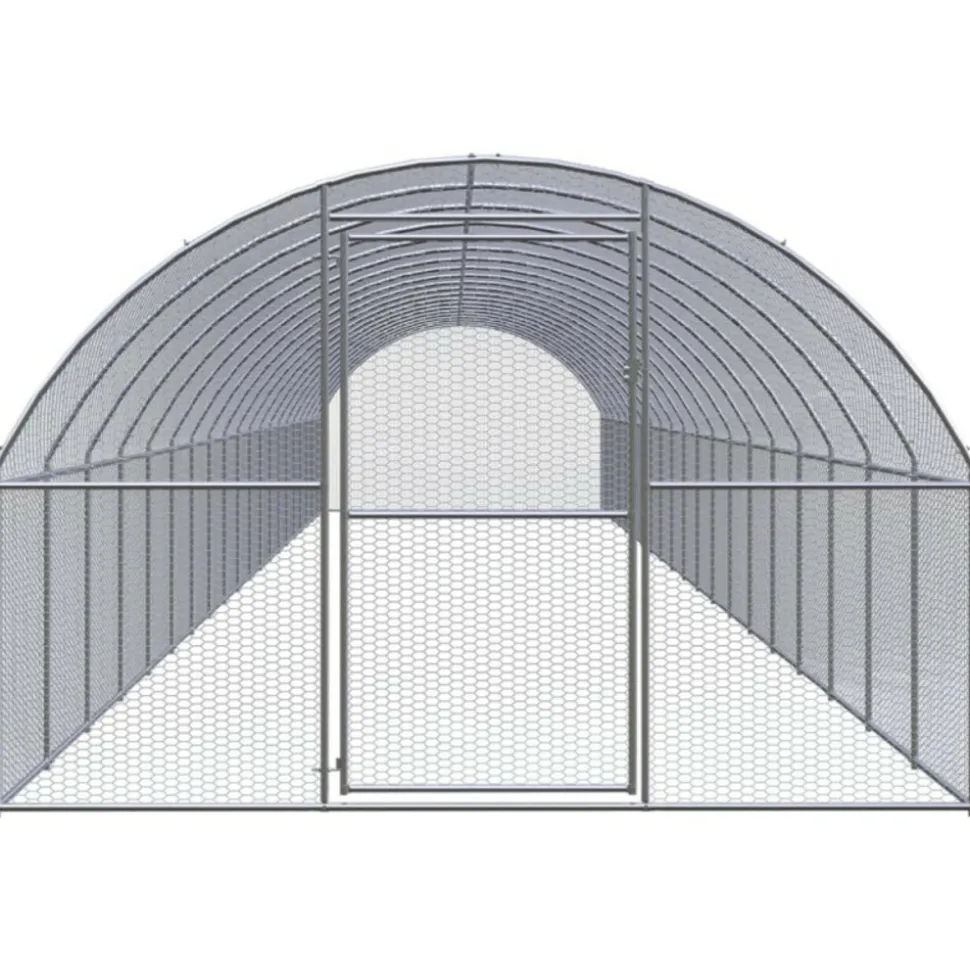 VIDAXL - Poulailler d extérieur 3x20x2 m acier galvanisé
