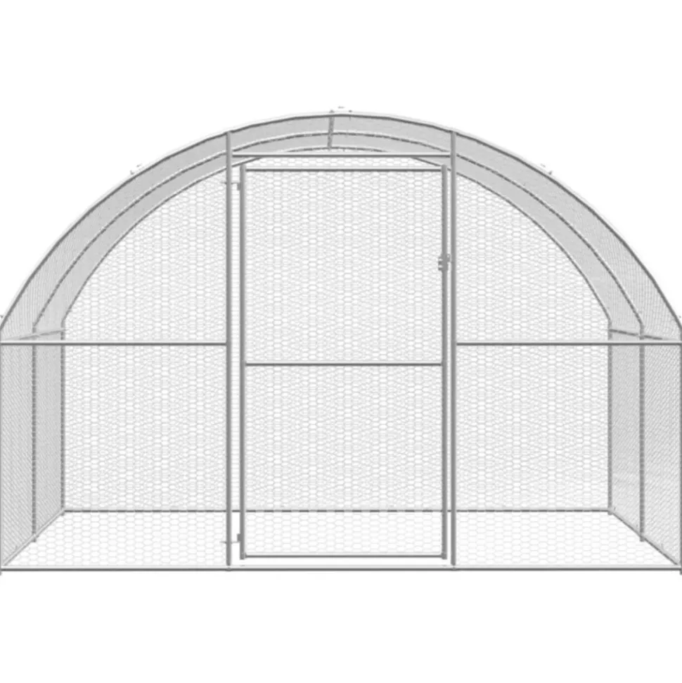 VIDAXL - Poulailler d extérieur 3x20x2 m acier galvanisé